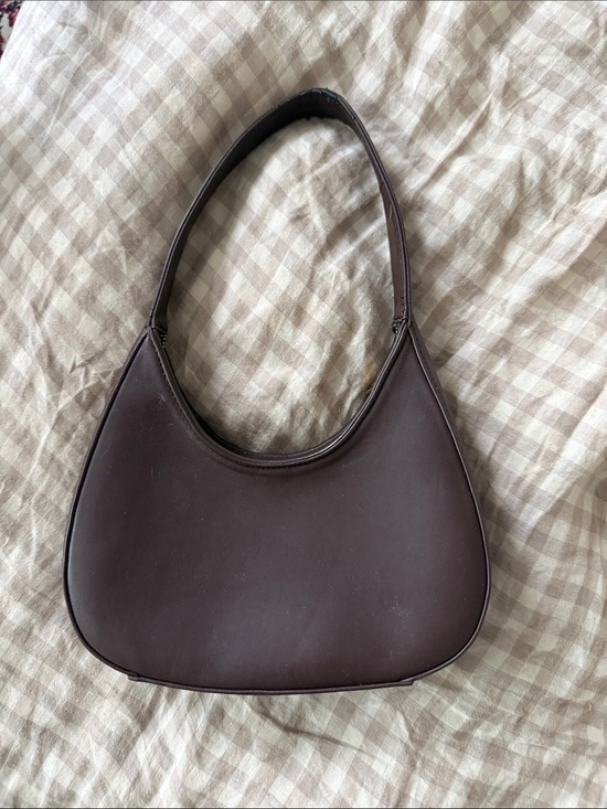 Brandy Melville Handbags - Brandy Melville Chocolate Brown Shoulder Bag - Minimal Hobo Style